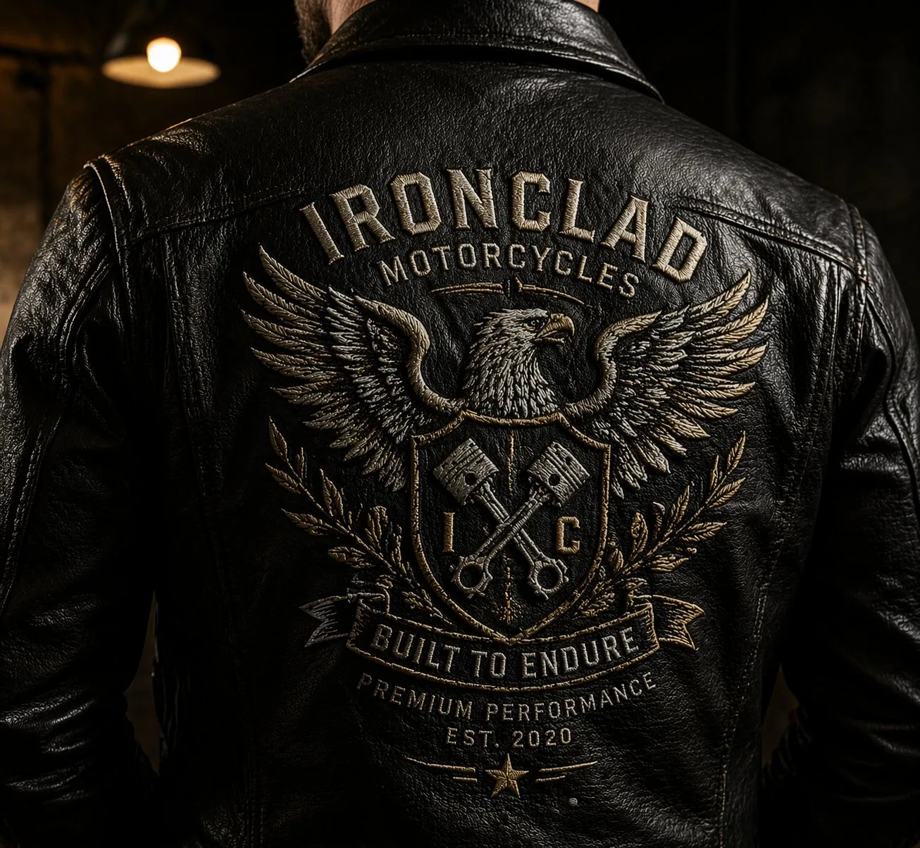 Jacket back embroidery digitizing