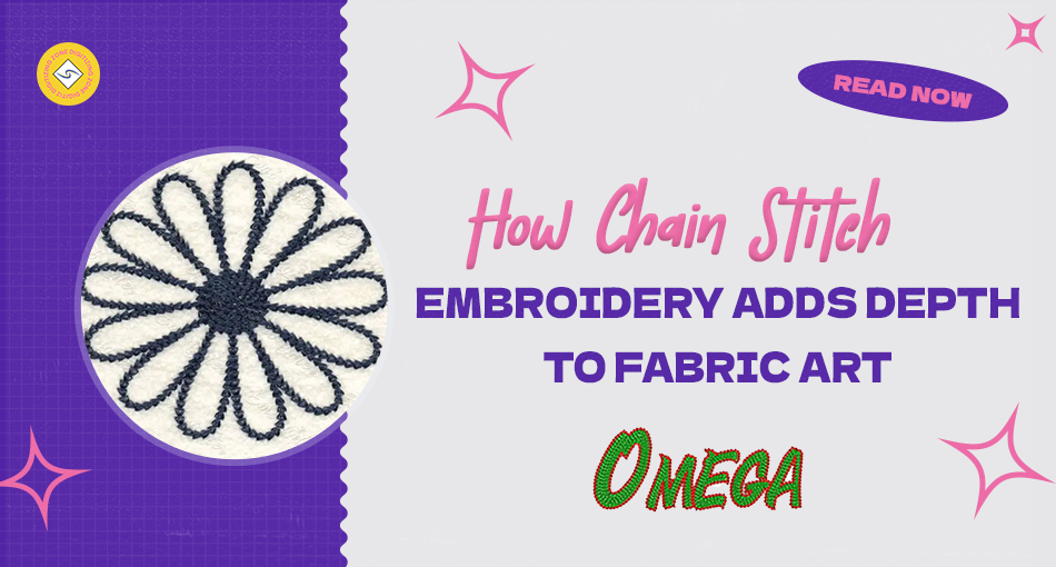 Chain stitch embroidery